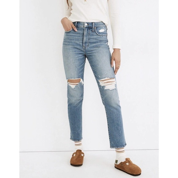 Madewell Womens Size 26 The Perfect Vintage Jean NWT Blue Medium Wash Classic - Picture 1 of 9